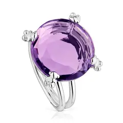 TOUS - Anillo De Plata Y Amatista Color Pills