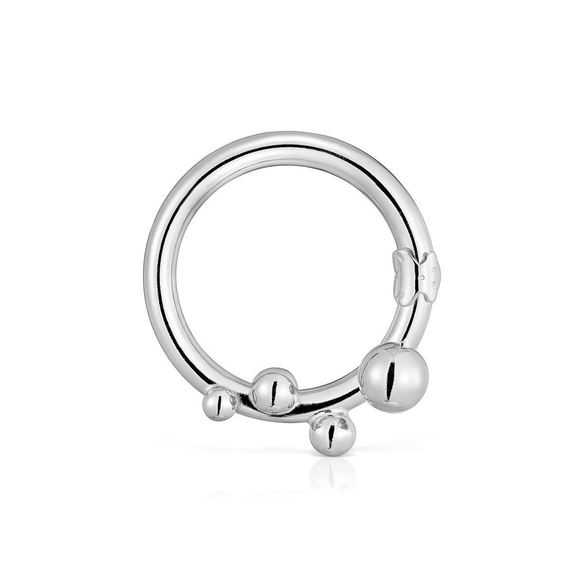 TOUS - Anilla Grande De Plata Y Detalles Hold