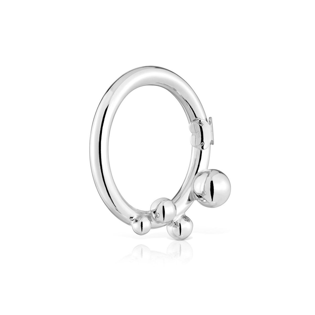TOUS - Anilla Grande De Plata Y Detalles Hold