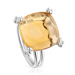 TOUS - Anillo De Plata Y Citrino Color Pills