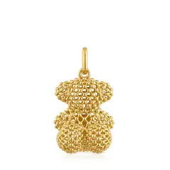 TOUS - Colgante Oso Mediano Texturizado Con Baño De Oro 18 Kt Sobre Plata 22 Mm Bold Bear
