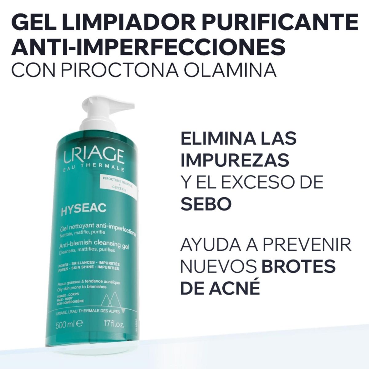 URIAGE - Limpiador Purificante Hyséac 500 Ml Uriage