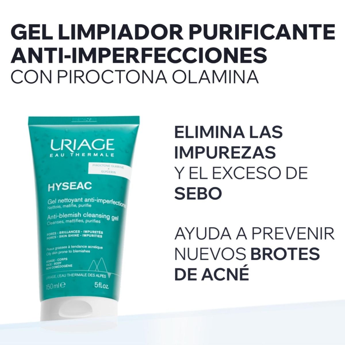 URIAGE - Gel Limpiador Purificante Hyséac 150Ml Uriage