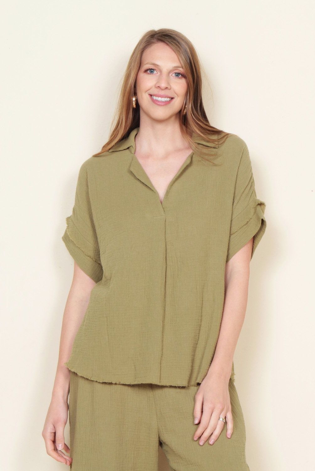 WADOS - Blusa Manga Corta Algodón Mujer Wados