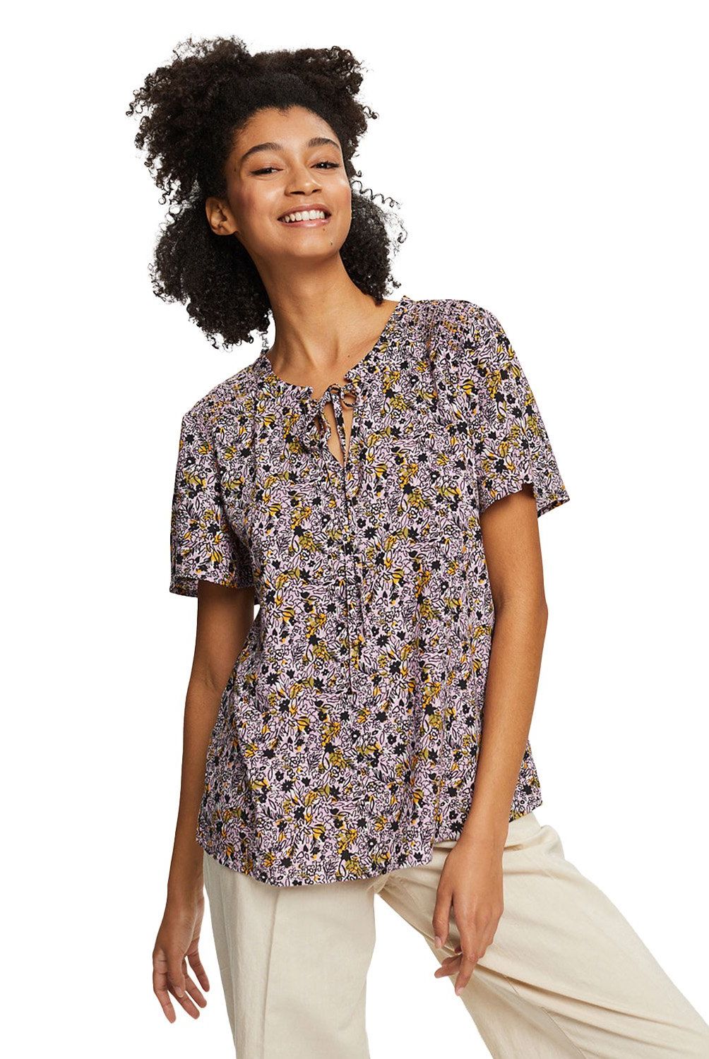 ESPRIT - Blusa Manga Corta Mujer Esprit