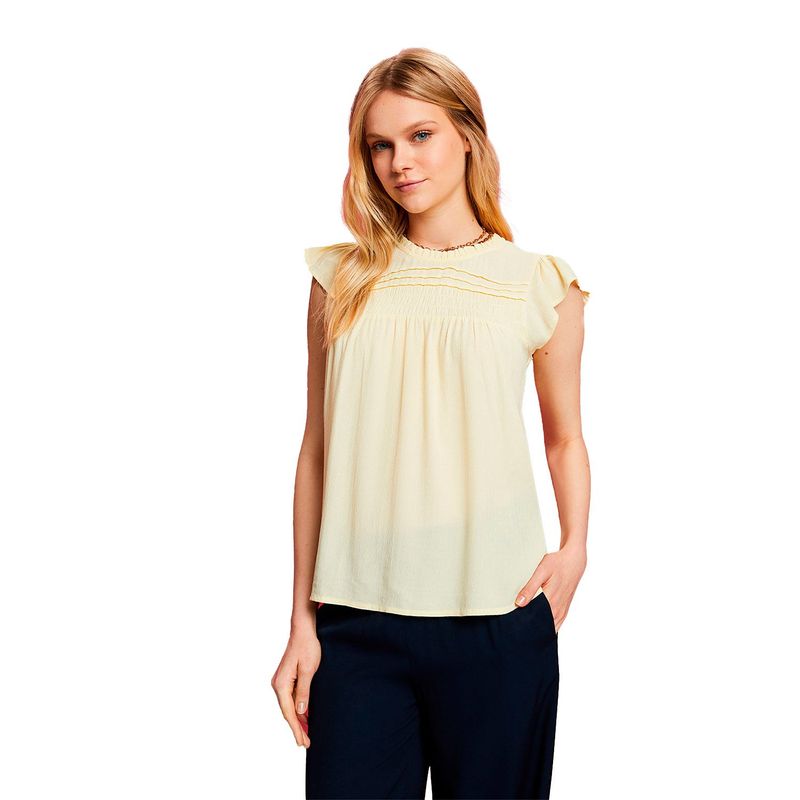 ESPRIT - Blusa Manga Corta Mujer Esprit