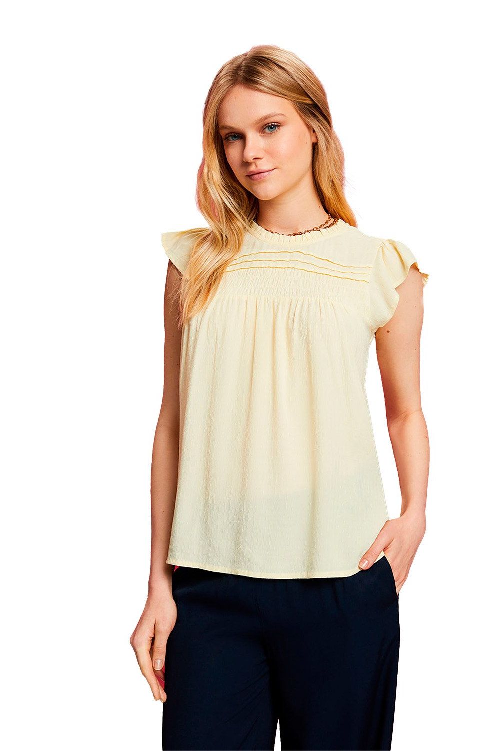 ESPRIT - Blusa Manga Corta Mujer Esprit