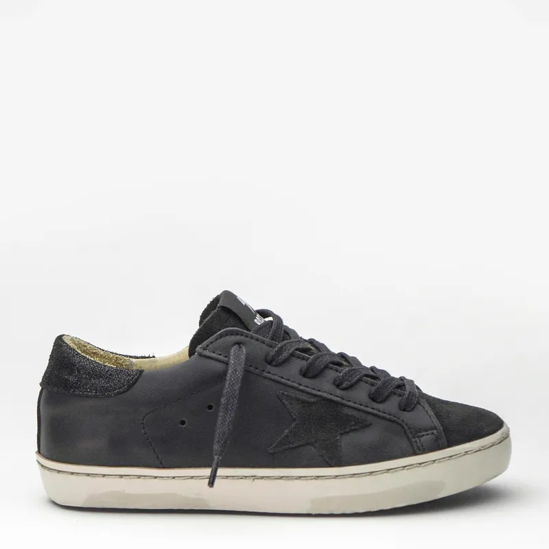 ROSSATI - Zapatilla Urbana Mujer Cuero Negro Rossati