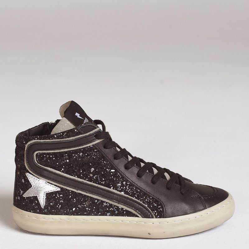 ROSSATI - Zapatilla Urbana Mujer Cuero Negro Rossati