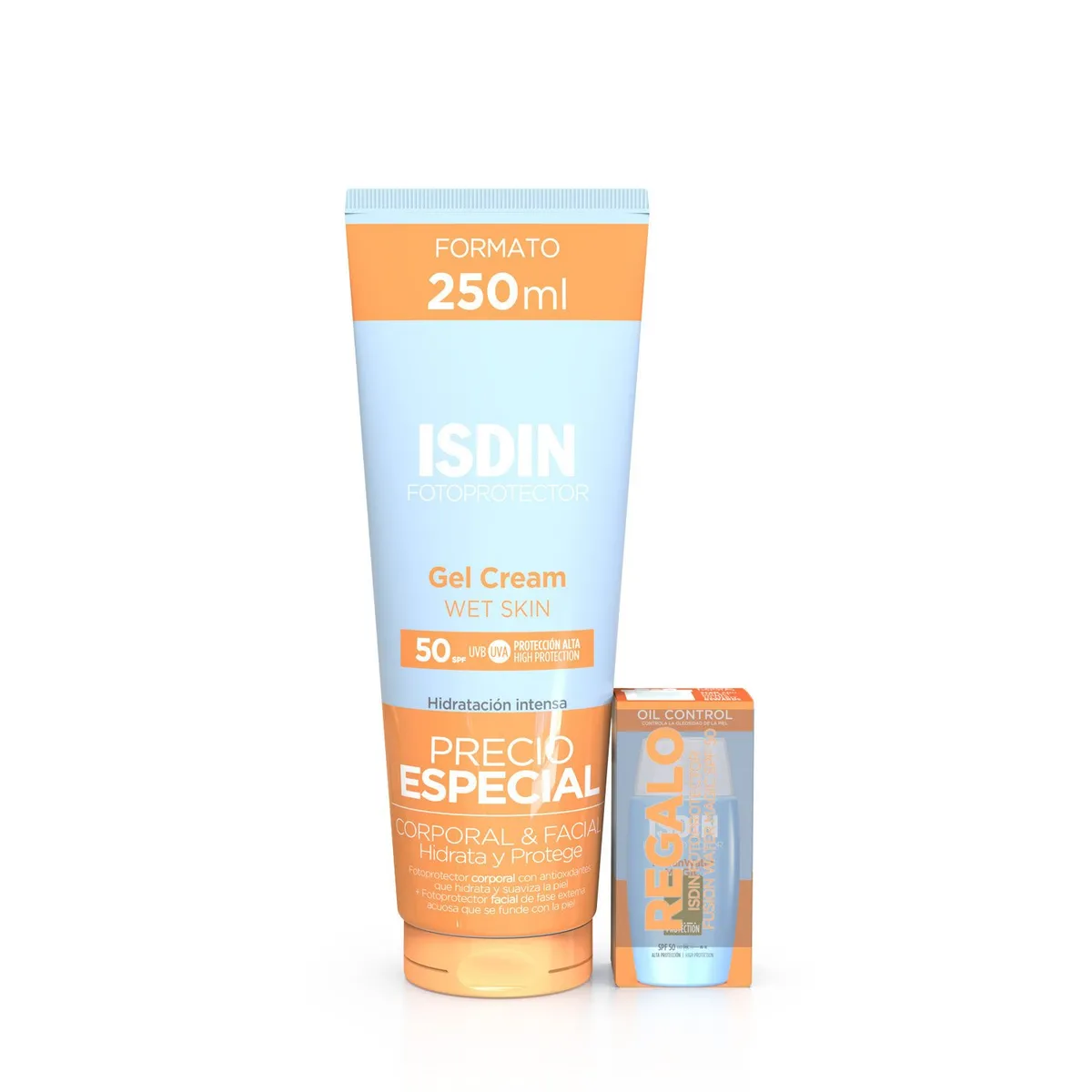 ISDIN - Set ISDIN Fotoprotector Gel Crem SPF50 250 ml + Fusion Water Magic 10 ml de Regalo