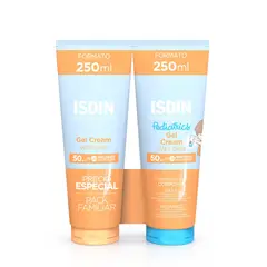 ISDIN - Set Fotoprotección Familiar Gel Cream 250 ml + Gel Cream Pediatrics 250 ml