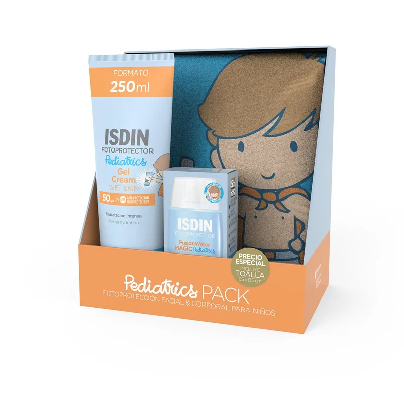 ISDIN - Set ISDIN Fotoprotección Facial y Corporal Pediatrics SPF50 + Toalla de Regalo