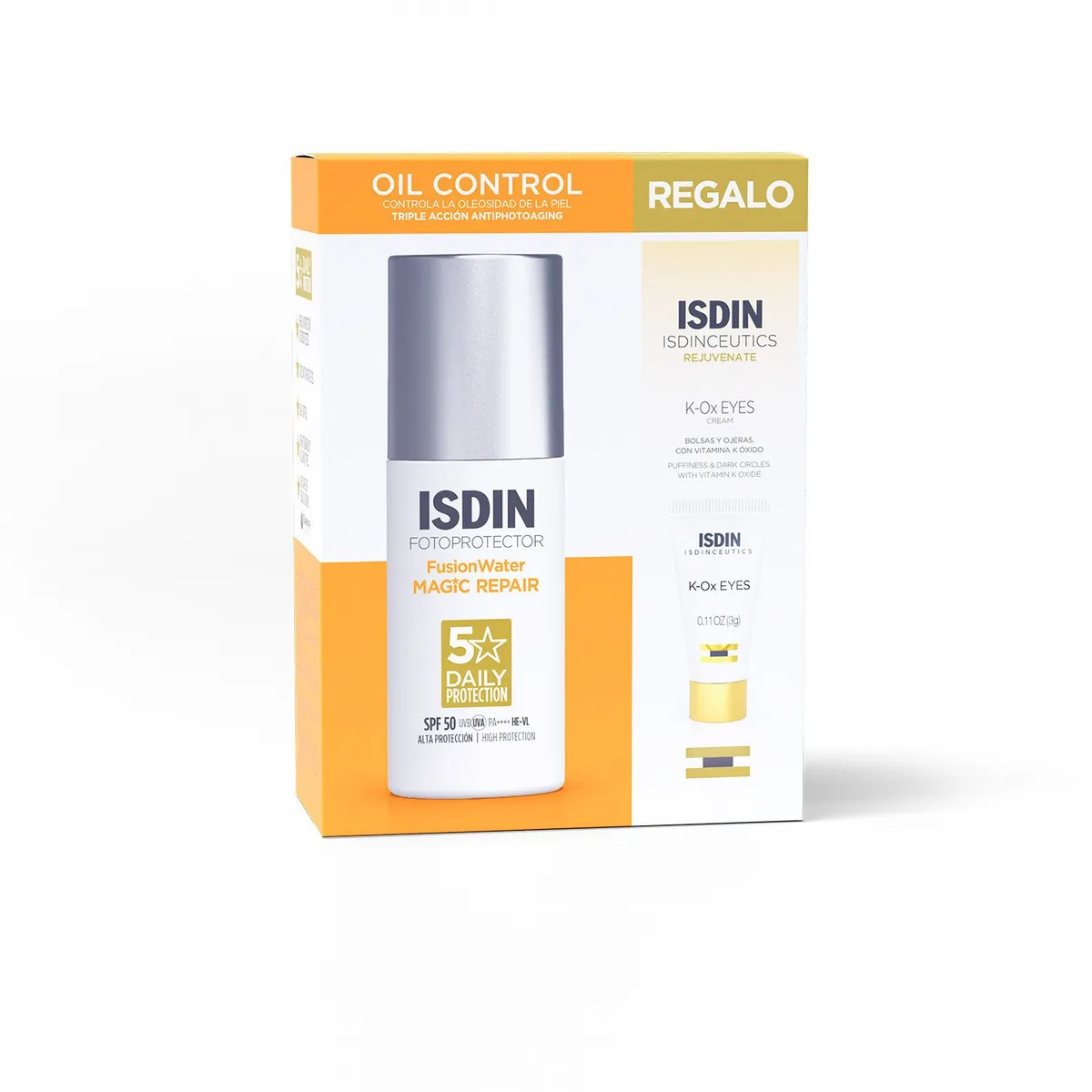 ISDIN - Set ISDIN Fotoprotector Fusion Water Magic Repair SPF50 50 ml + Regalo K-Ox Eyes 3 g