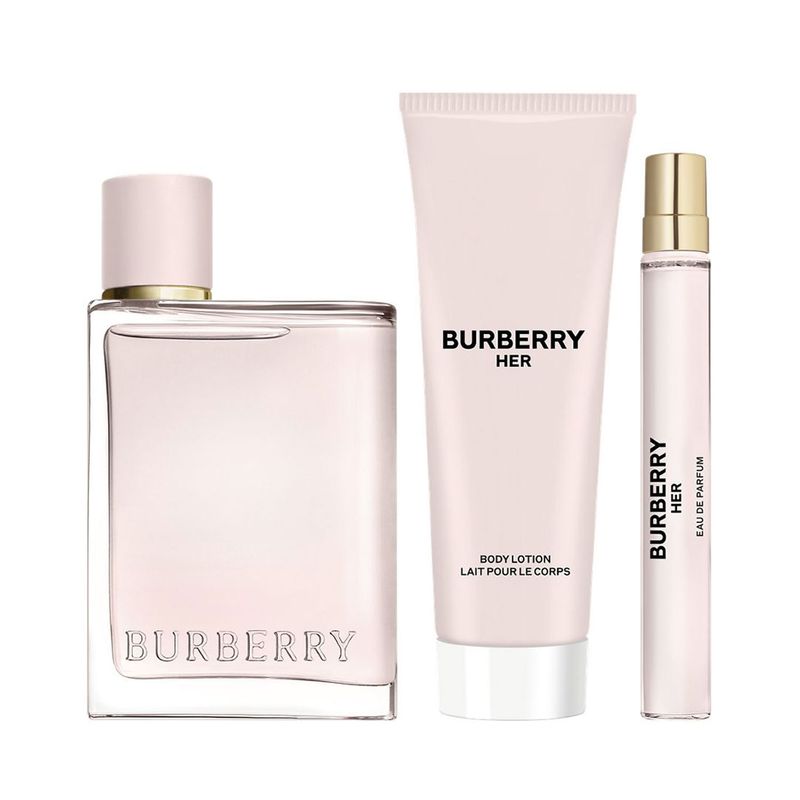 BURBERRY - Set Perfume Mujer Burberry Her Eau de Parfum For Women 100 ml + Body Lotion 75 ml + Pen Spray 10 ml Burberry