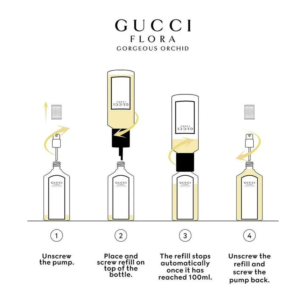 Gucci Flora Gorgeous Orchid EDP 150 ml Refill, foto 3
