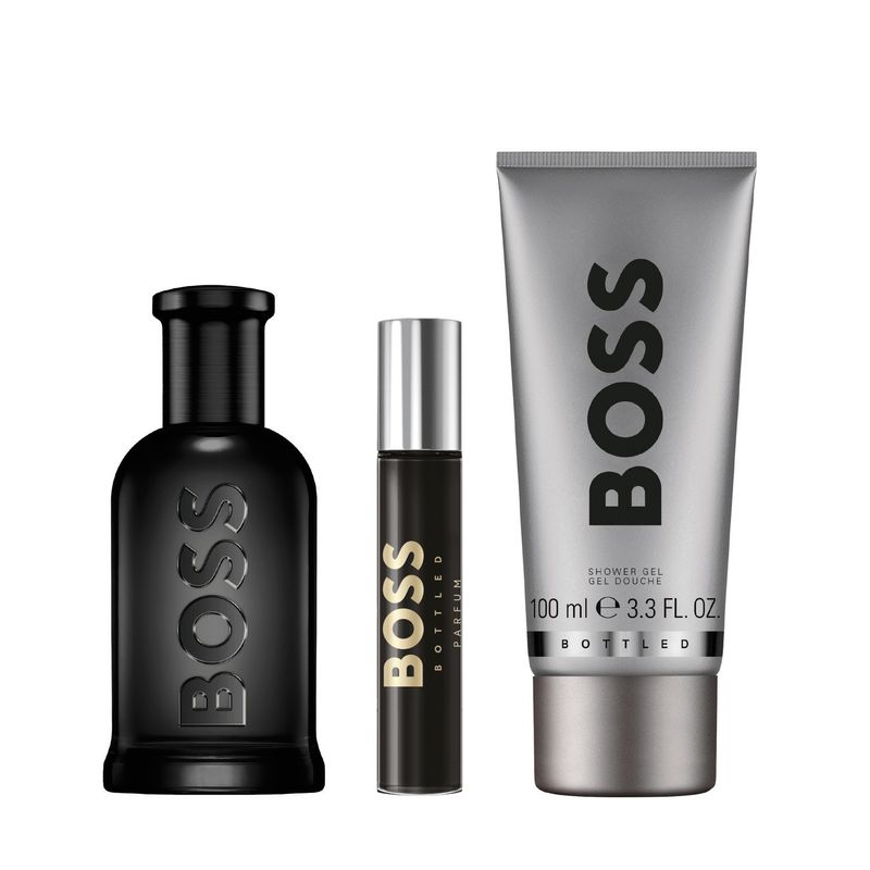 HUGO BOSS - Set Perfume Hombre Boss Bottled Parfum 100 Ml + Pen Spray 10 Ml + Shower Gel 100 Ml
