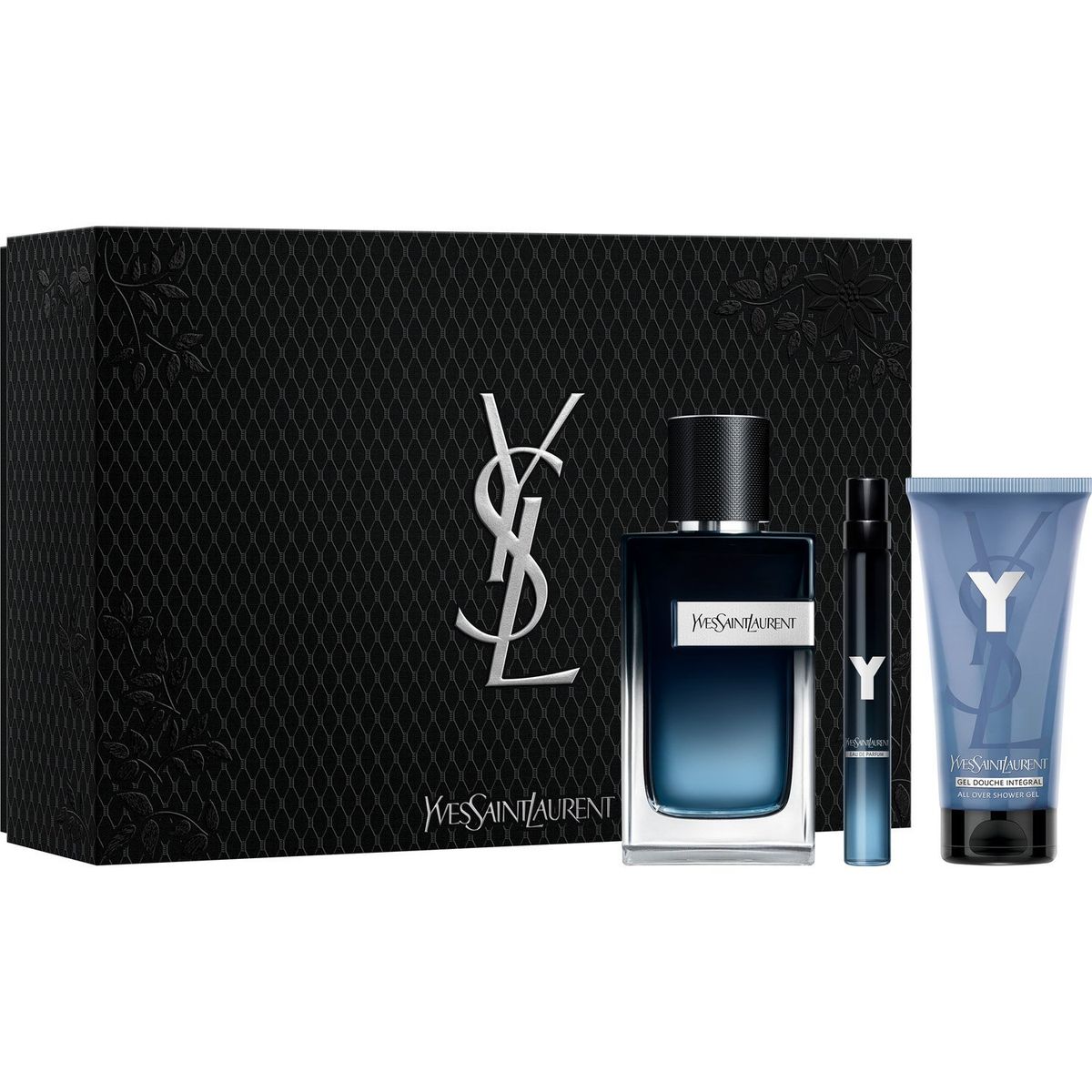 YSL - Set Perfume Hombre Y Eau De Parfum 100ml + 10ml + Gel de Ducha 50ml Yves Saint Laurent