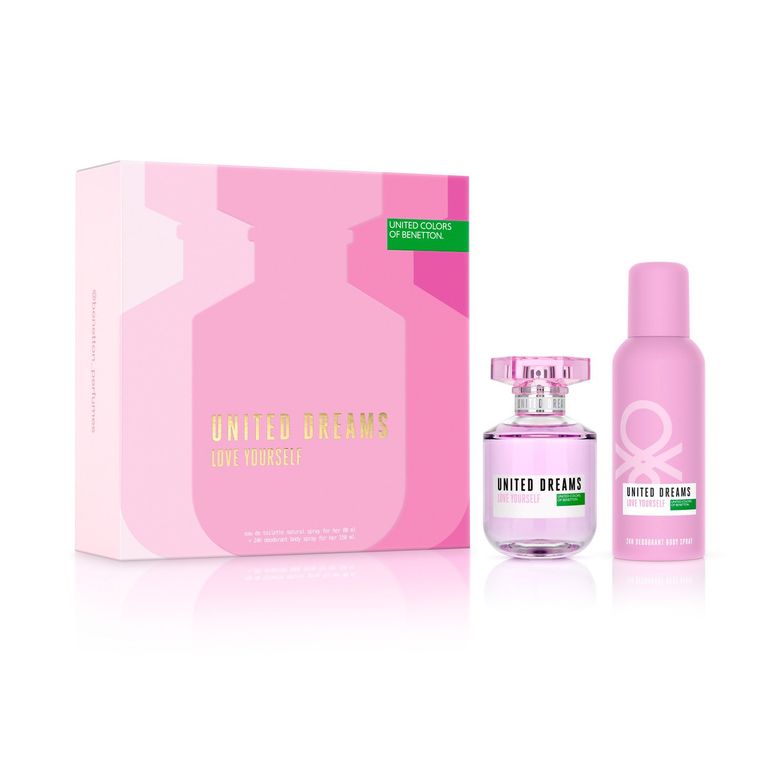 Set Perfume Mujer United Dreams Love Yourself EDT 80ml + Desodorante 150ml