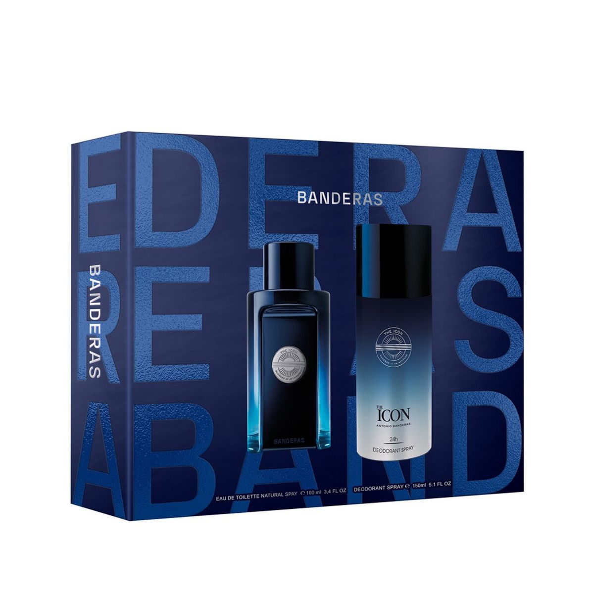 BANDERAS - Set Perfume Hombre The Icon EDT 100ml + Desodorante 150ml Antonio Banderas
