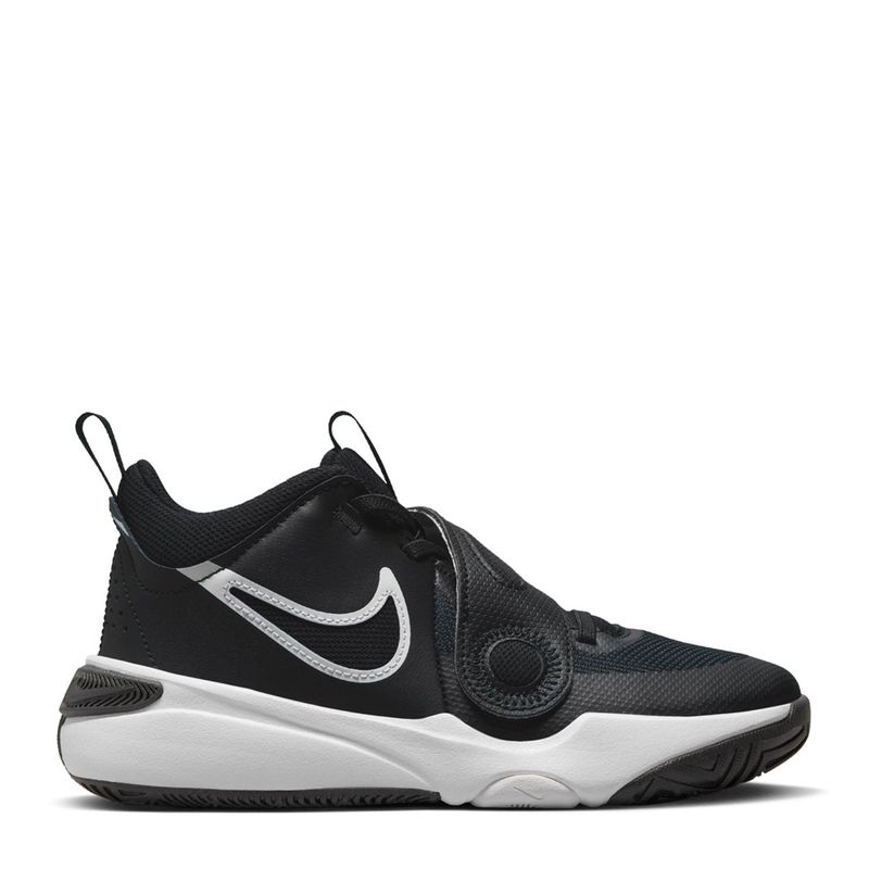 NIKE - Team Hustle D 11 Zapatilla Urbana Niño Cuero Negro (34.5 a 37.5) Nike