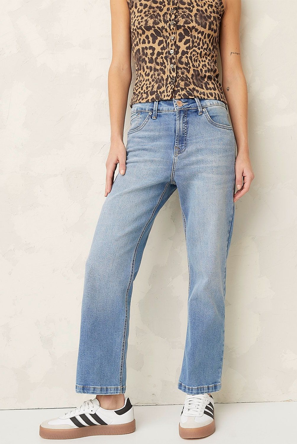 AMERICANINO - Jeans Straight Tiro Medio Mujer Americanino