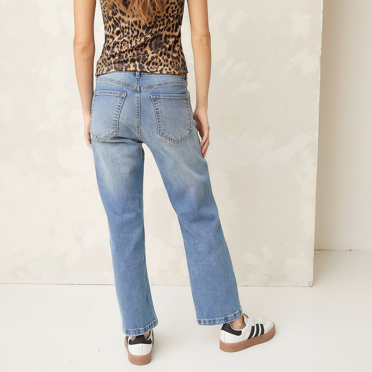 AMERICANINO - Jeans Straight Tiro Medio Mujer Americanino