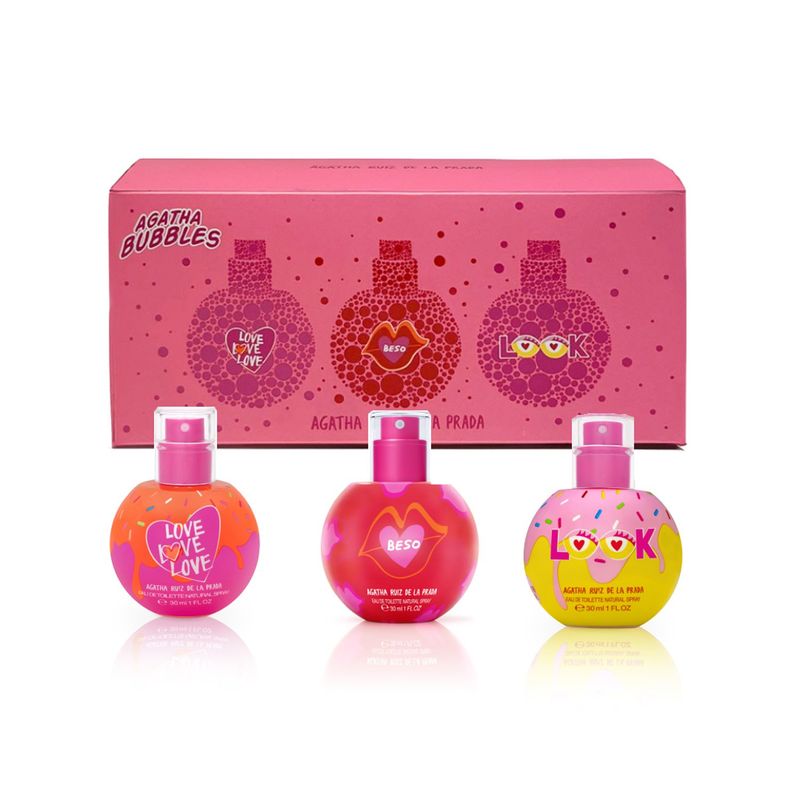 AGATHA RUIZ DE LA PRADA - Set Bubbles Perfume Mujer Look EDT 30ml + Beso EDT 30ml + Love Love Love EDT 30ml Agatha Ruiz de la Prada