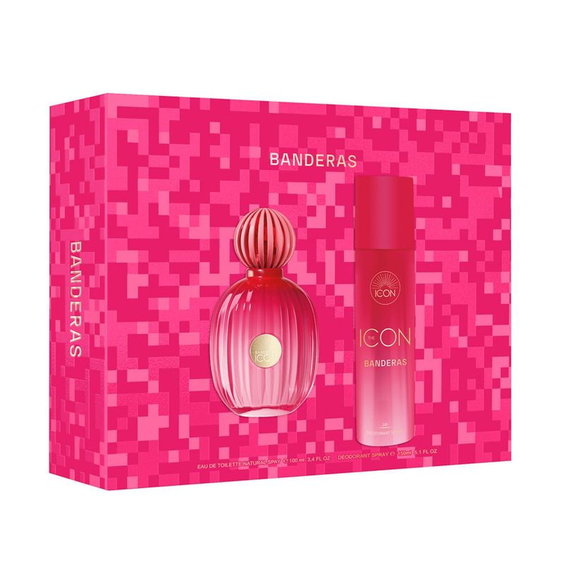 ANTONIO BANDERAS - Set Perfume Mujer The Icon Woman EDP 100ml + Desodorante 150ml Antonio Banderas