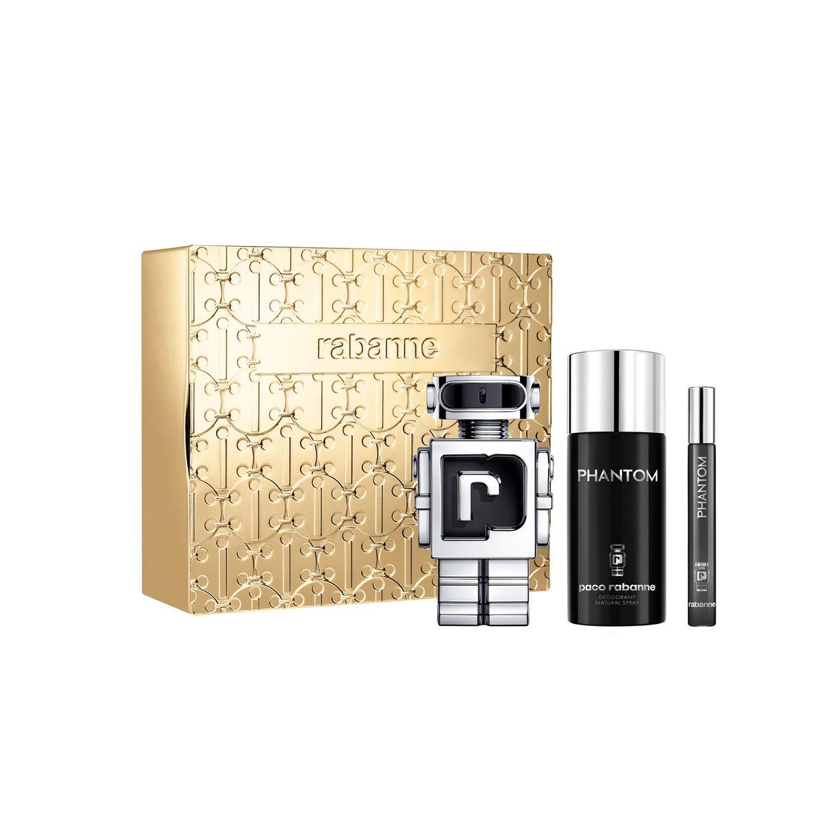 RABANNE - Set Perfume Hombre Phantom Edt 100 ml + 10 ml + Desodorante 150 ml Paco Rabanne