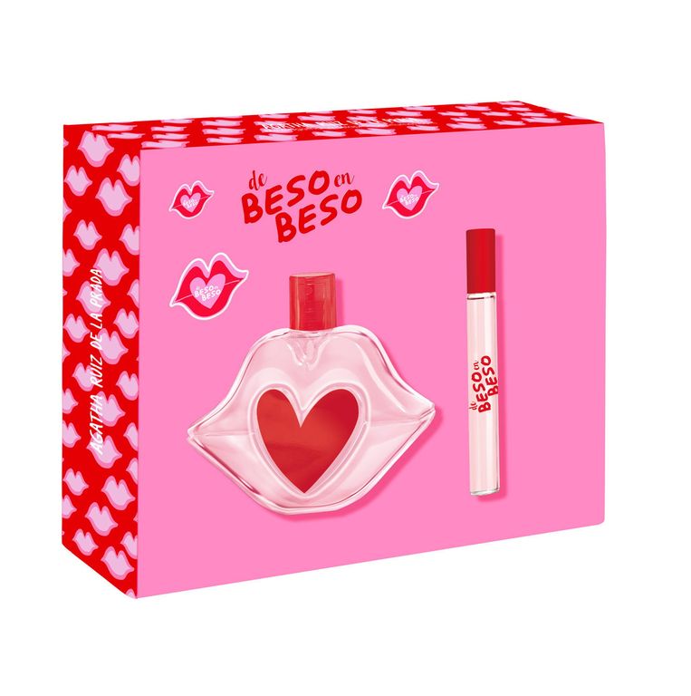 Set Perfume Mujer De Beso en Beso EDT 100ml + Megaspritzer 10ml