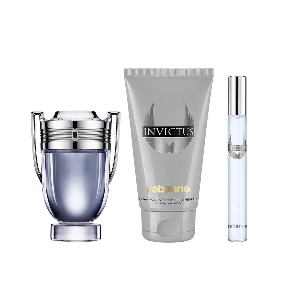 RABANNE - Set Perfume Hombre Invictus Edt 50 ml + 10 ml + Shower Gel 100 ml Paco Rabanne