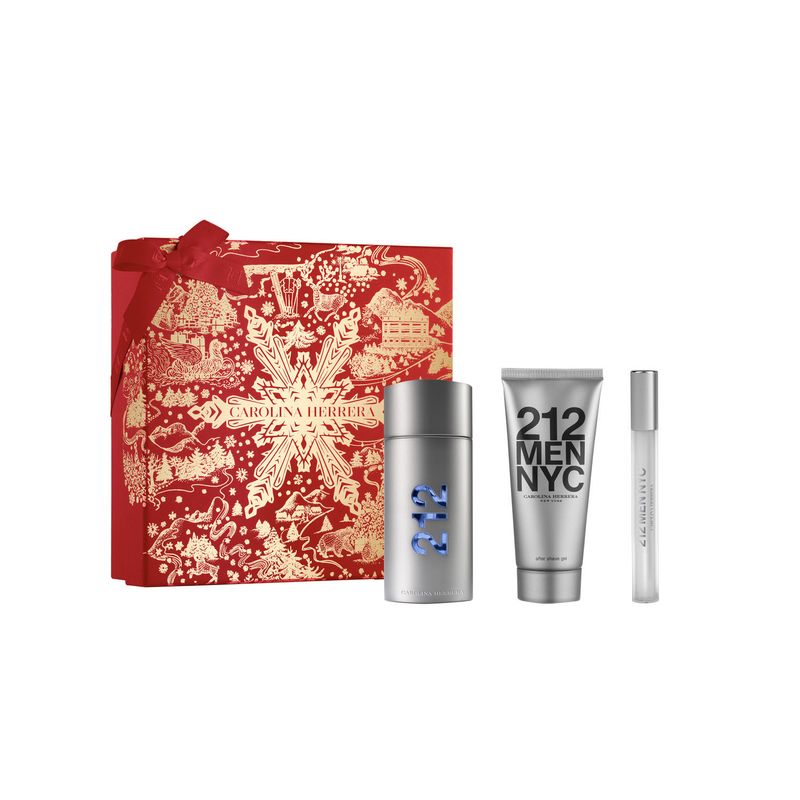 CAROLINA HERRERA - Set Perfume Hombre 212 Men 100 ml + 10 ml + After Shave 100 ml Carolina Herrera