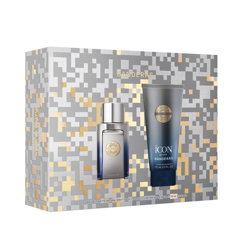 ANTONIO BANDERAS - Set Perfume Hombre The Icon Elixir EDP 50ml + After Shave 75ml Antonio Banderas