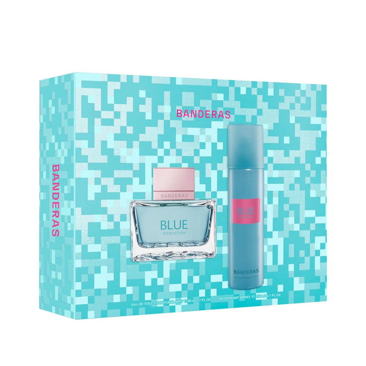 BANDERAS - Set Perfume Mujer Blue Seduction Woman EDT 80ml + Desodorante 150ml Antonio Banderas