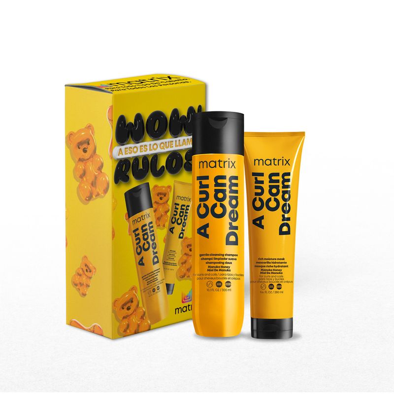 MATRIX - Set Shampoo Hidratación 300ml + Máscara Definición 280ml Cabello Rizado A Curl Can Dream Matrix