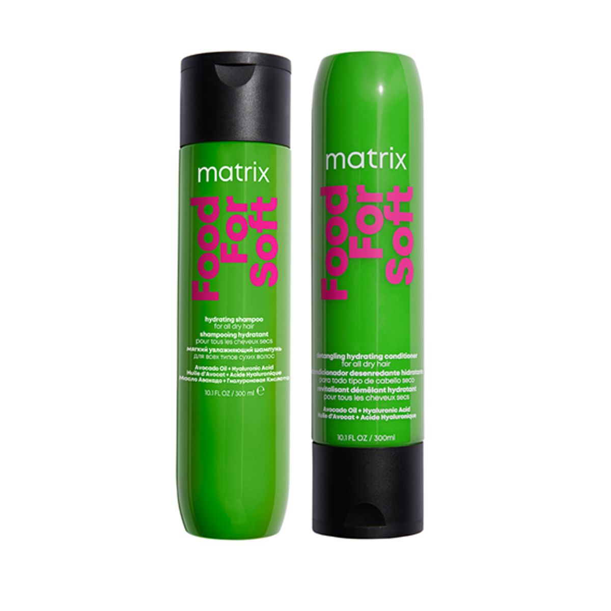 MATRIX - Set Shampoo 300 ml + Acondicionador 300ml Hidratación Cabello Seco Food For Soft Matrix