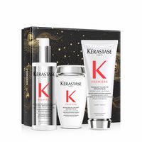 Set Reparación cabello Premiere Concentré Décalcifiant Ultra-Réparateur 250ml + Shampoo Bain Décalcifiant Réparateur 250ml + Acondicionador Fondant Fluidité Réparateur 200ml Kérastase