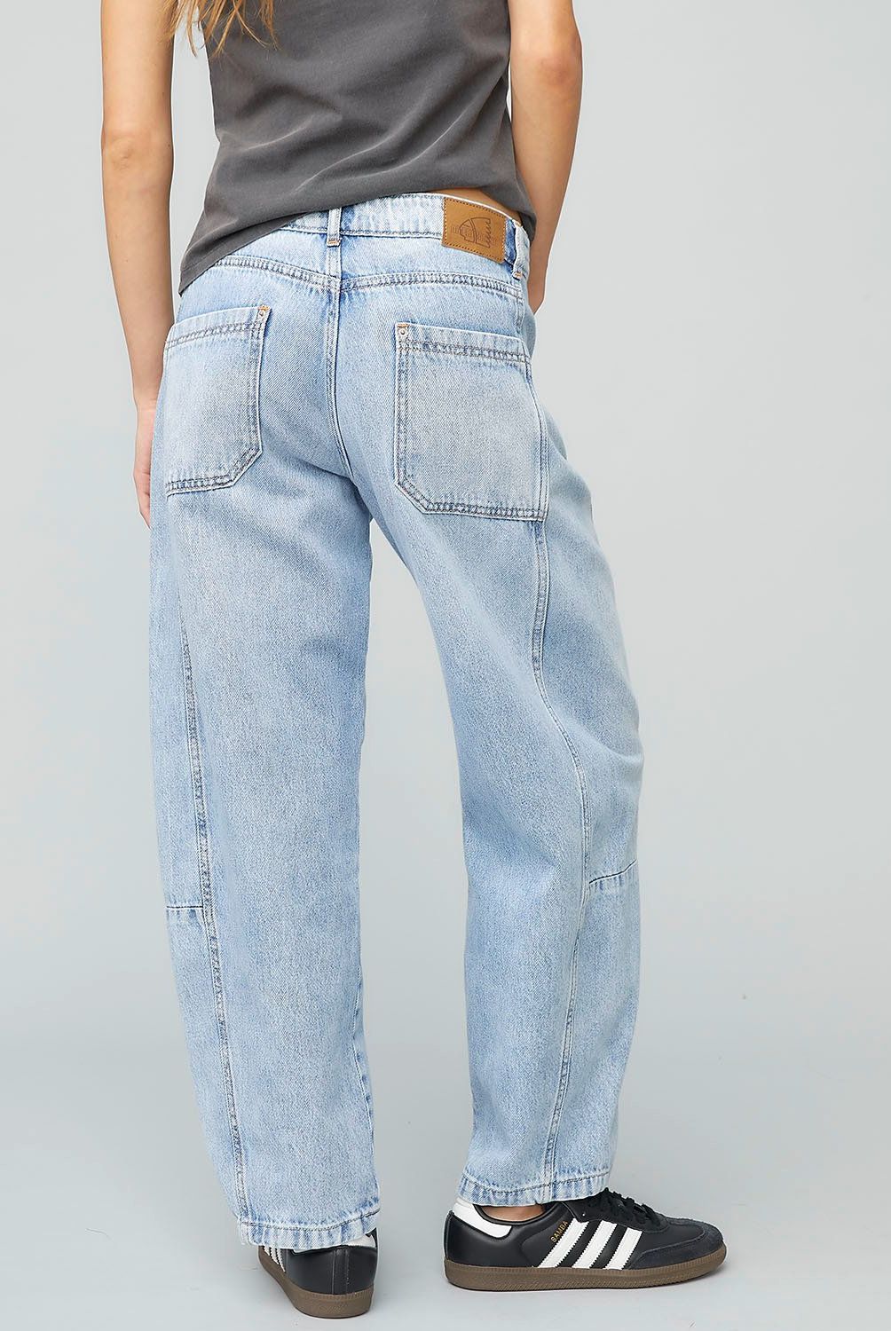 AMERICANINO - Jeans Americanino Baggy Tiro Medio Mujer 100% Algodón