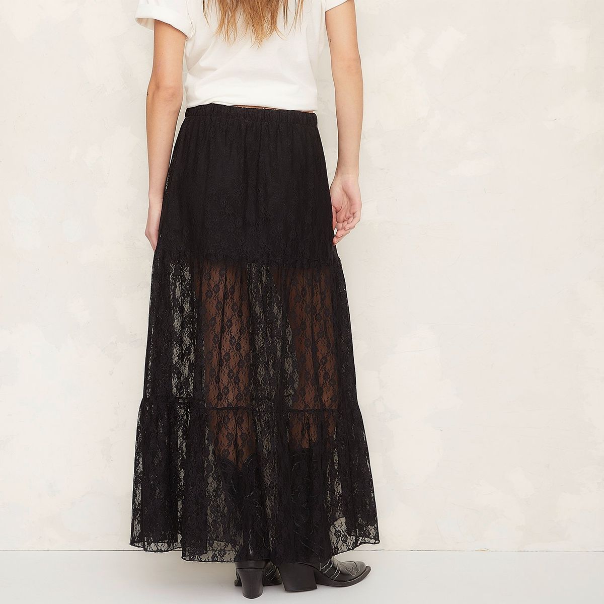 AMERICANINO - Falda Larga De Encaje Americanino Mujer