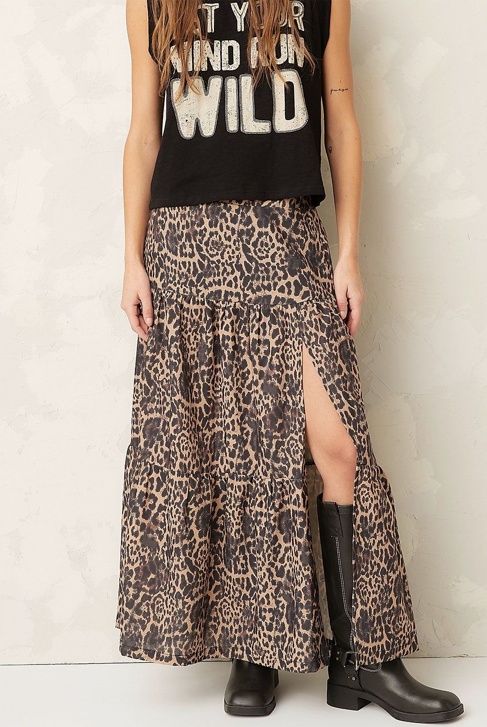 AMERICANINO - Falda Larga Americanino Maxi Liso Mujer