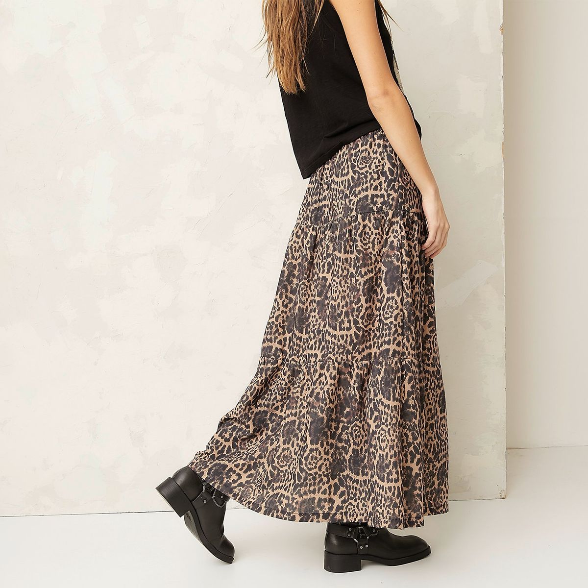 AMERICANINO - Falda Larga Americanino Maxi Liso Mujer