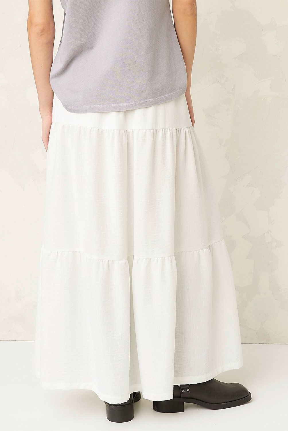 AMERICANINO - Falda Larga Americanino Maxi Liso Mujer