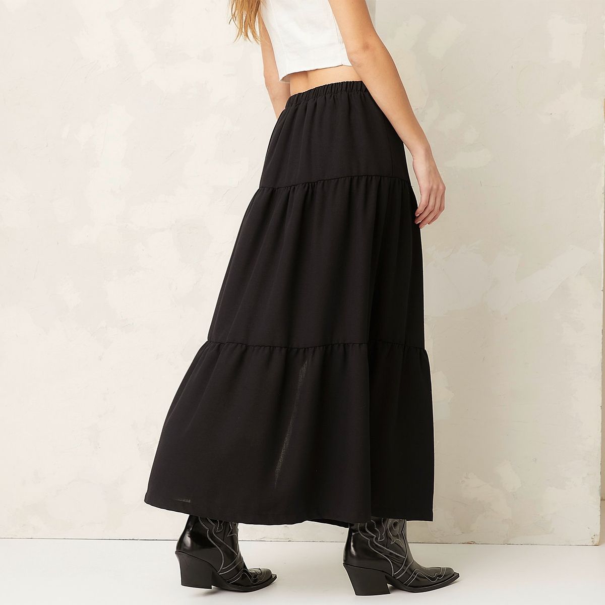 AMERICANINO - Falda Larga Americanino Maxi Liso Mujer