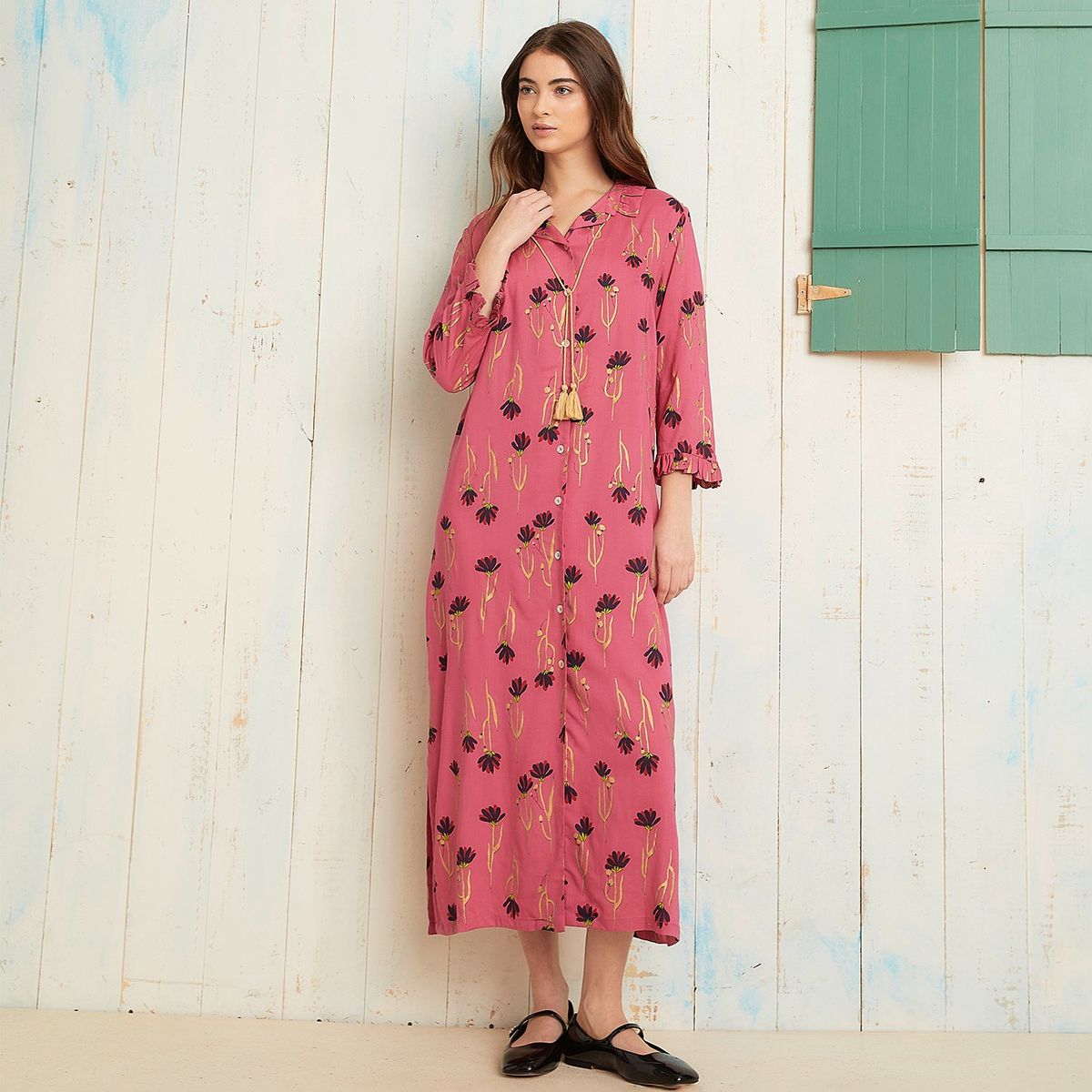 MERCADITO ESPAÑOL - Vestido Maxi Camisero Mujer Byan