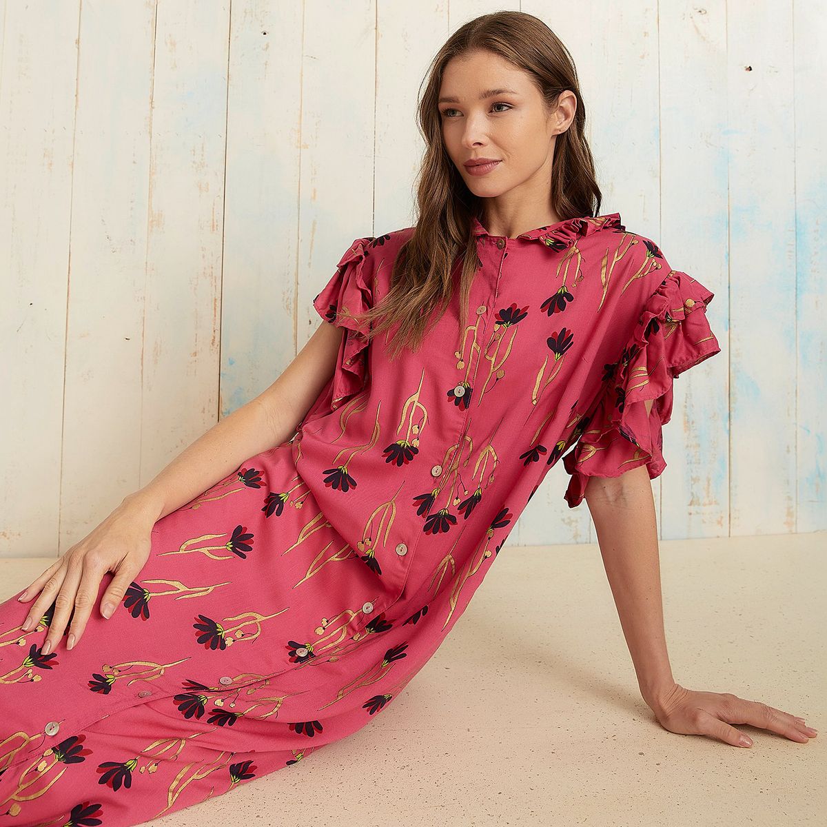 MERCADITO ESPAÑOL - Vestido Midi Mujer Byan