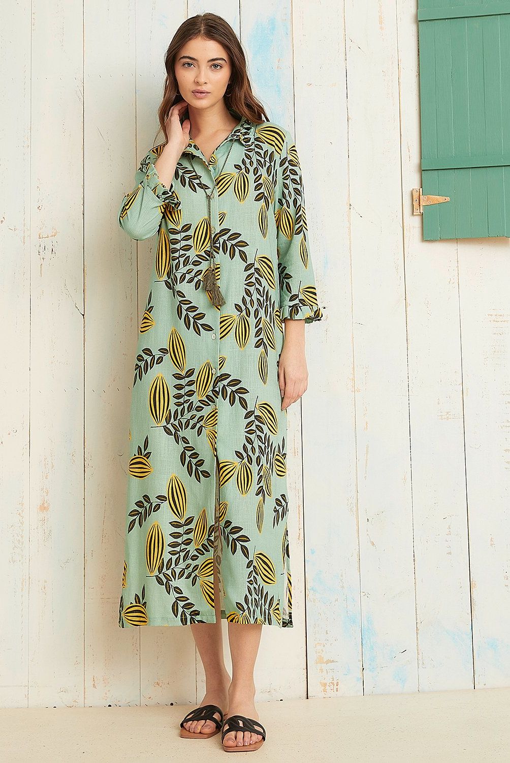 MERCADITO ESPAÑOL - Vestido Maxi Camisero Mujer Byan