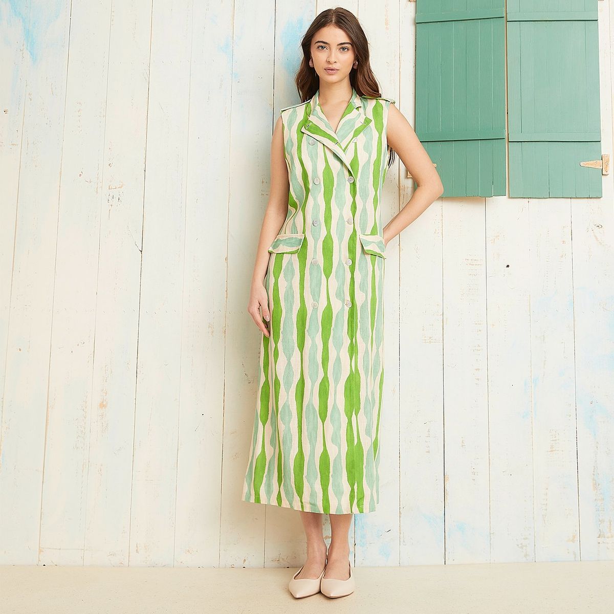  - Vestido Midi Sastre Mujer Byan