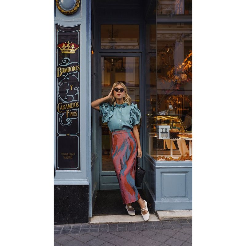 MERCADITO ESPAÑOL - Blusa Vuelos Lino Mujer Byan