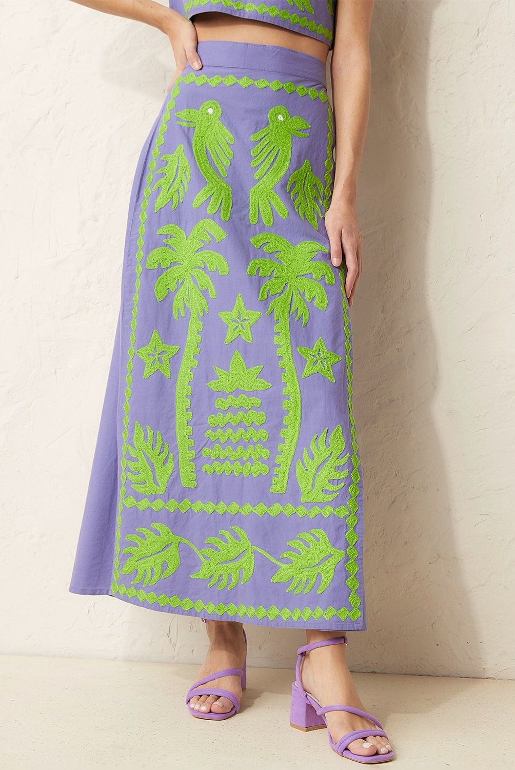  - Falda Midi Cruzada Mujer Iq Collection