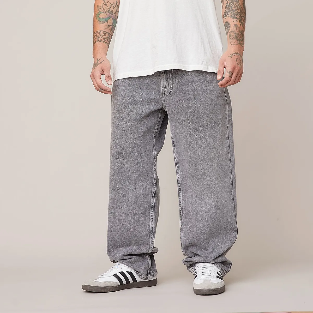 AMERICANINO - Jeans Fit Baggy Tiro Medio Hombre Americanino